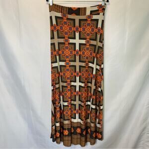 Lightweight‎ Aztec Tribal Maxi Skirt Womens Size Large Hippie Bohemian Festival